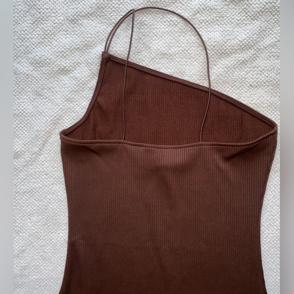 Brown Off-the-shoulder Mini Dress | H&M | Size: S - Picture 4 of 5